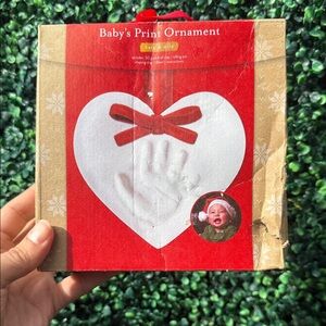 Pearhead Red and Tan Baby's Print Ornament Kit